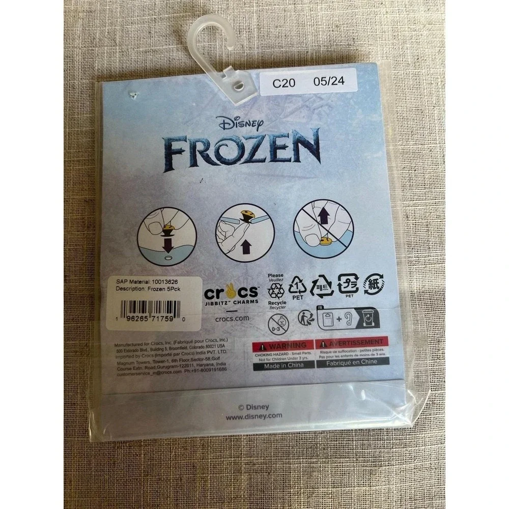 Crocs Jibbitz Charms Disney Frozen 5 Pack NEW